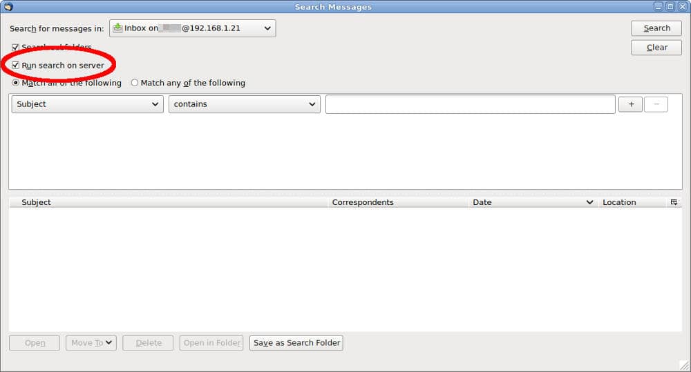 full text search on server