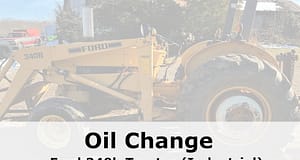 Changing oil in a Ford 340b