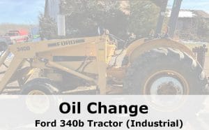 Changing oil in a Ford 340b