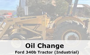 Changing oil in a Ford 340b