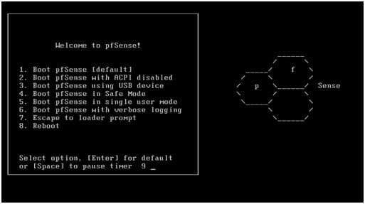 pfsense console