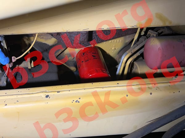 new oil filter installed